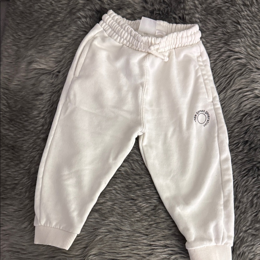 Zara Cream Kids Jogger Pants